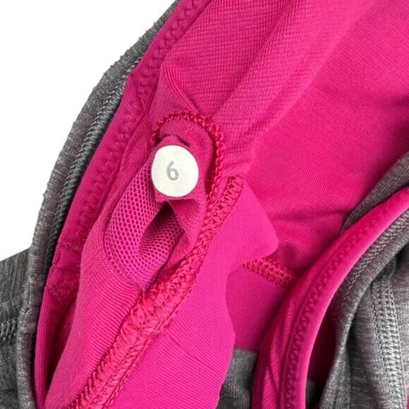Lululemon Inspiration Tank II Heathered Slate / Jewelled Magenta Size 6 - Picture 6 of 6